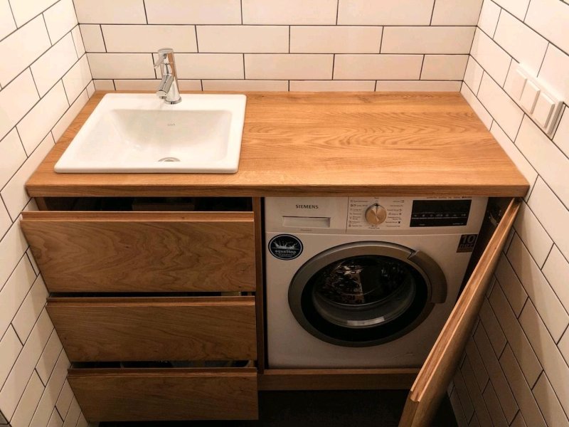 Washing machine for a countertop with Ikea shell