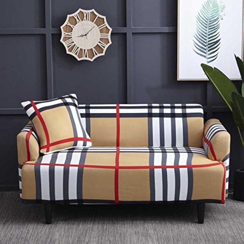 Striped sofa