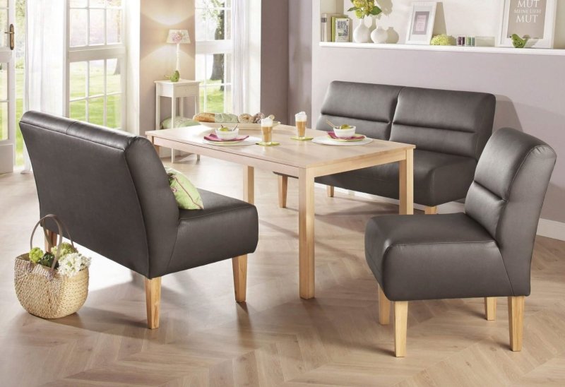 Lunch group for kitchen with a sofa