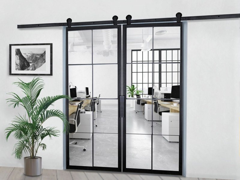 Sliding glass partitions