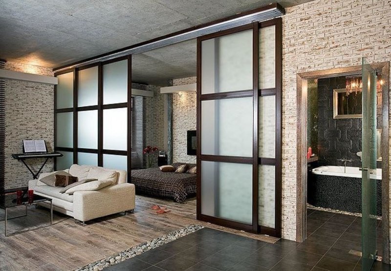 Sliding doors in the style of loft