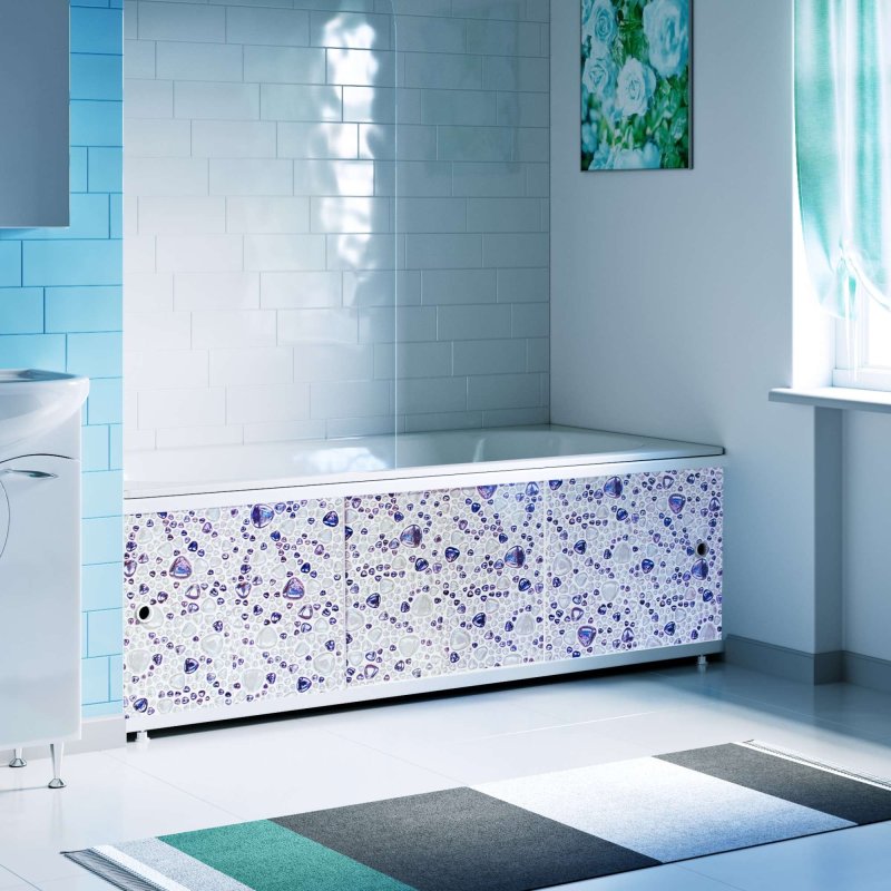 Screen for the bathtub "Optim Decor" 1.5m (032h Iris)