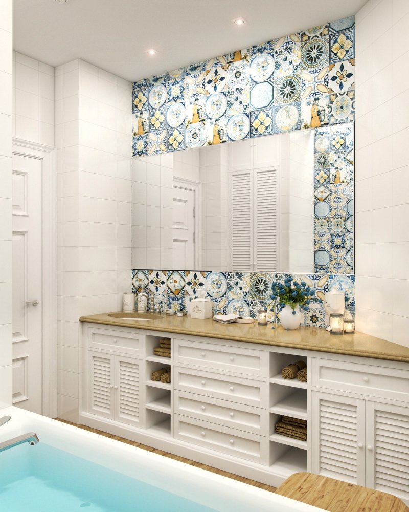 Tile bathroom