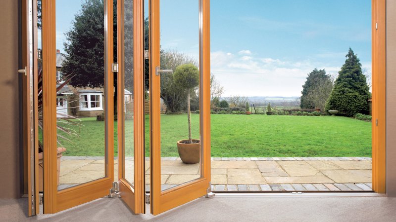 Panoramic doors of the accordion