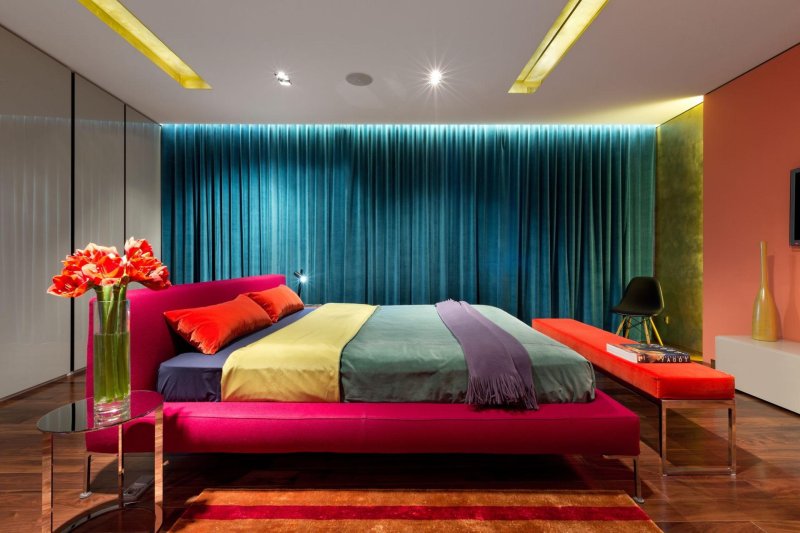 Bright bedroom interior