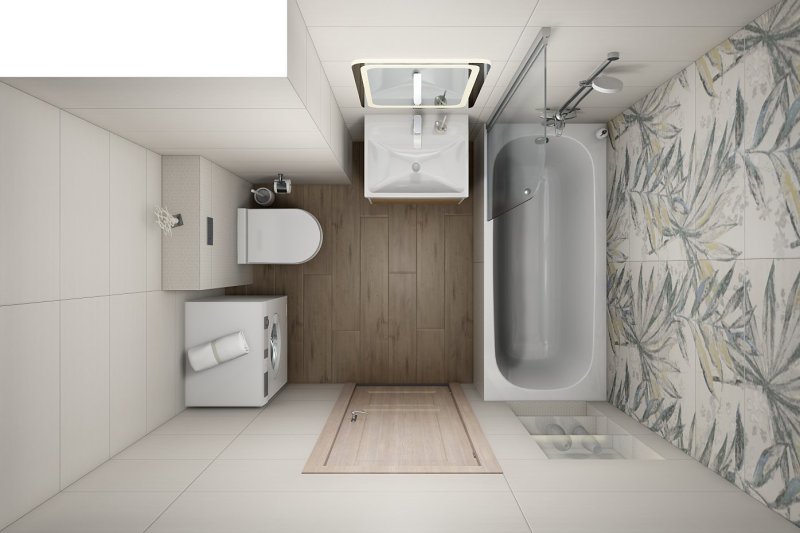 The design of a small bathroom