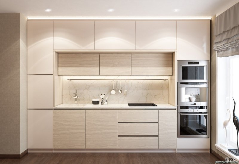 Beige kitchens in a modern style