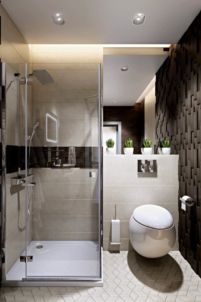 Shower with toilet design