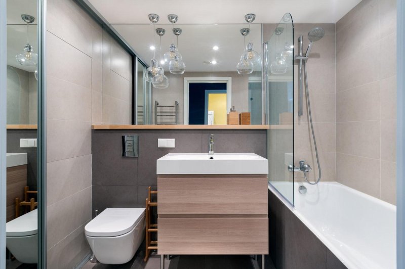 The design of a small bathroom