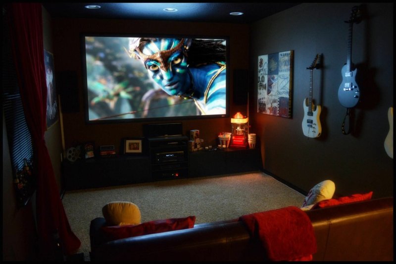 Homemade cinema room