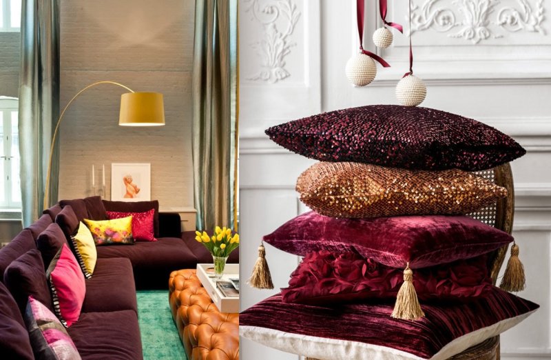 Marsala color in the interior