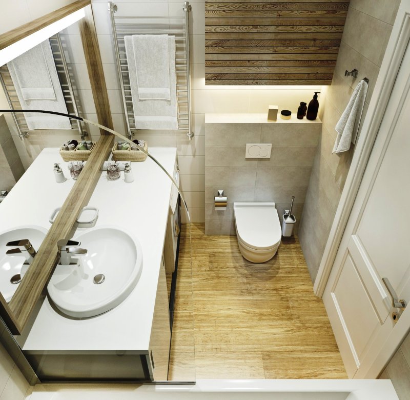 Layout of a small bathroom