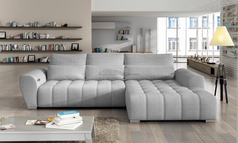 The sofa is modern