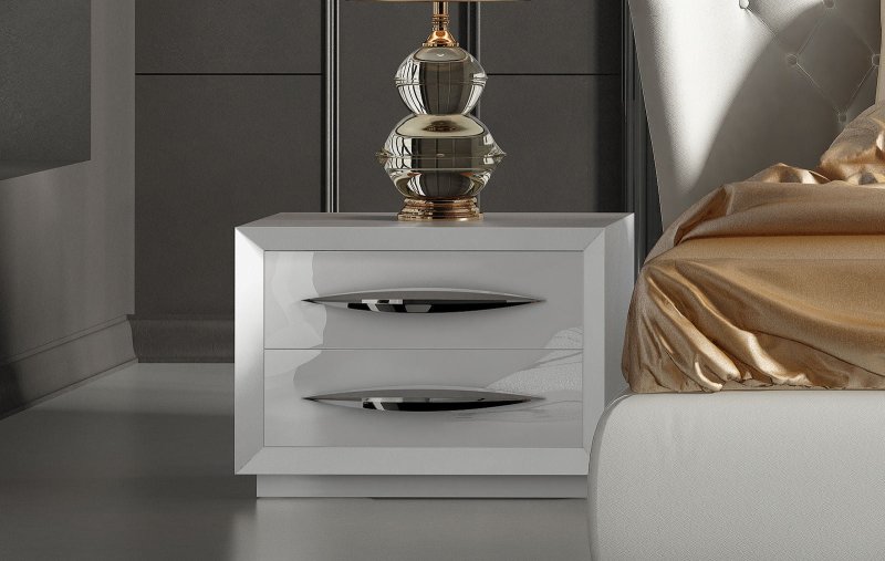 Stylish bedside table white