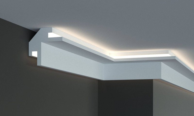 Ceiling baseboard with backlight