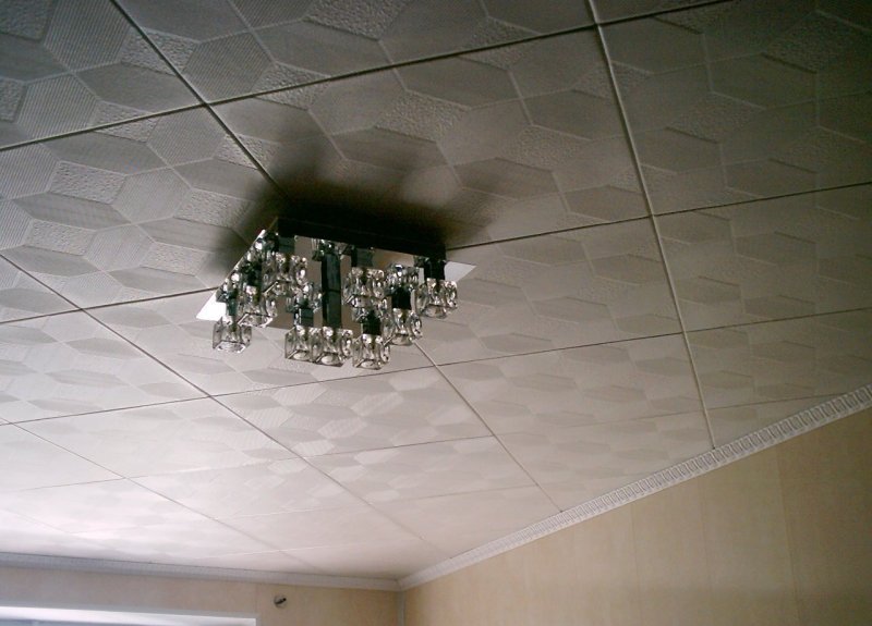 Foam tile on the ceiling