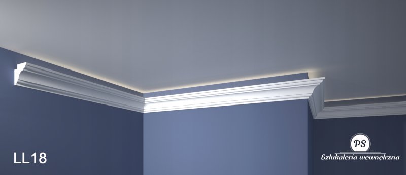 Ceiling skirting boat from polyurethane