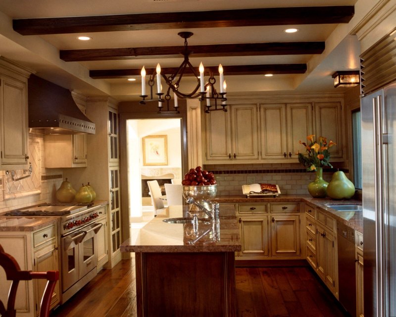 Mediterranean style in the interior of the kitchen