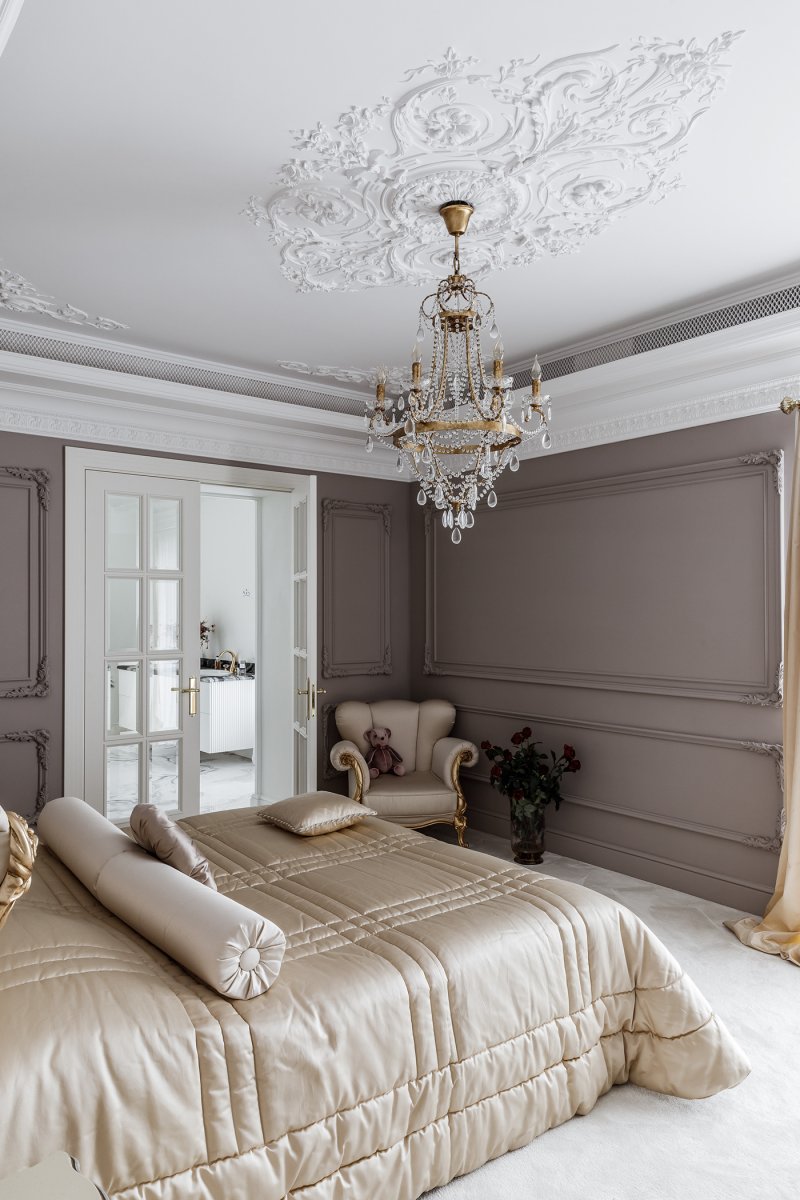 Neoclassic style bedroom interior