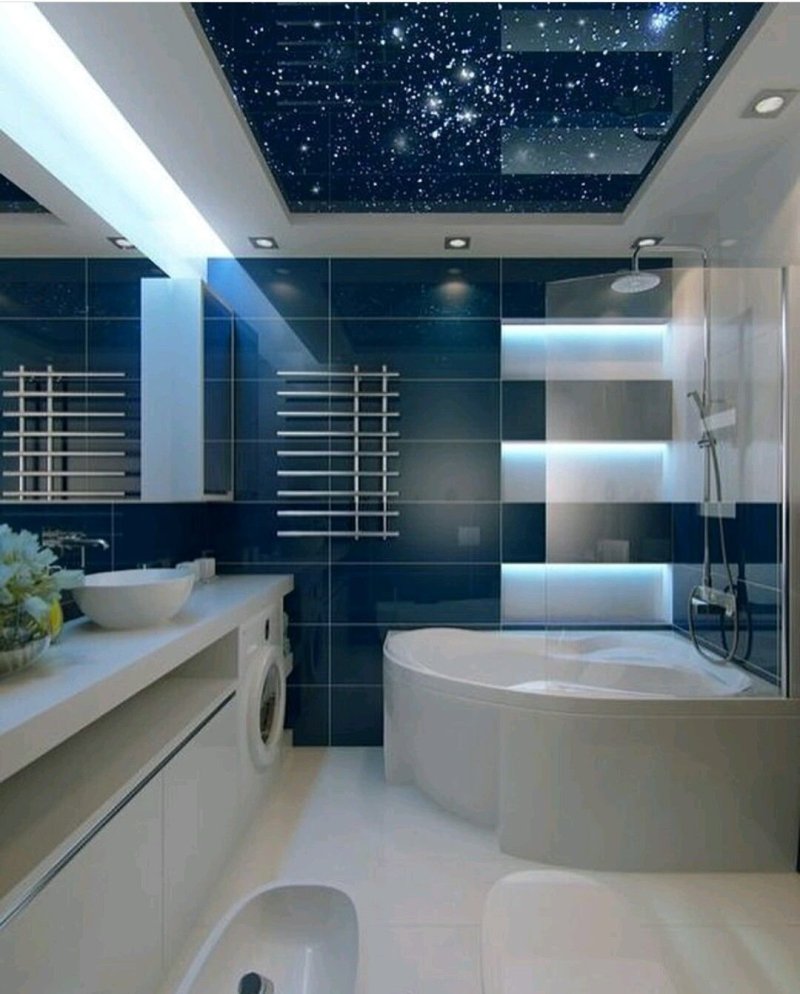 The design of the bathroom interior