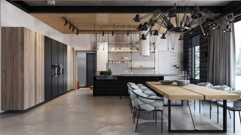 Loft style kitchen design