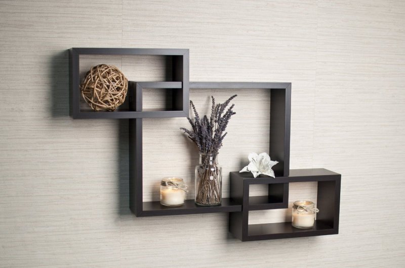 Designer shelves on the wall