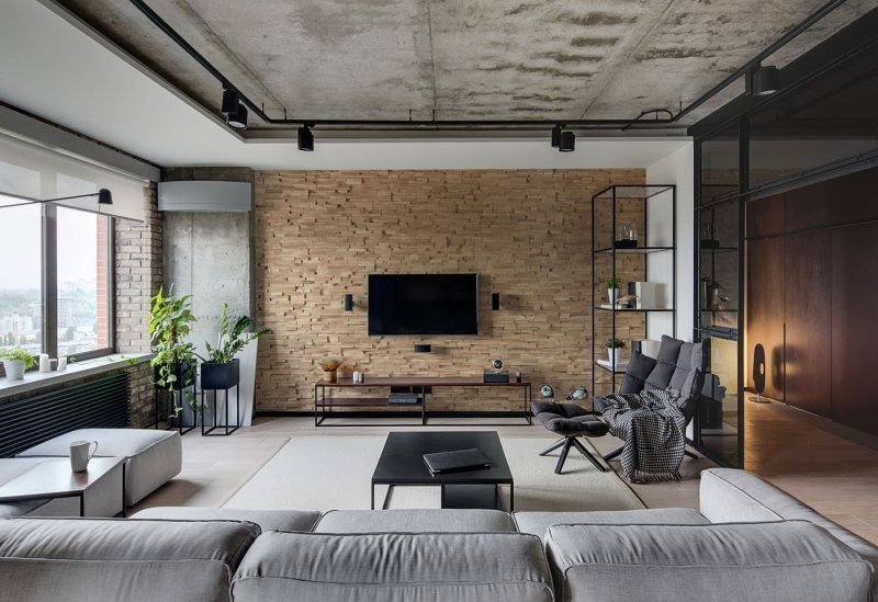 Loft style in the interior of the apartment