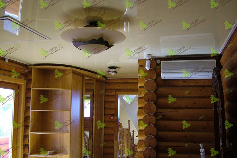 Ceiling in a wooden house