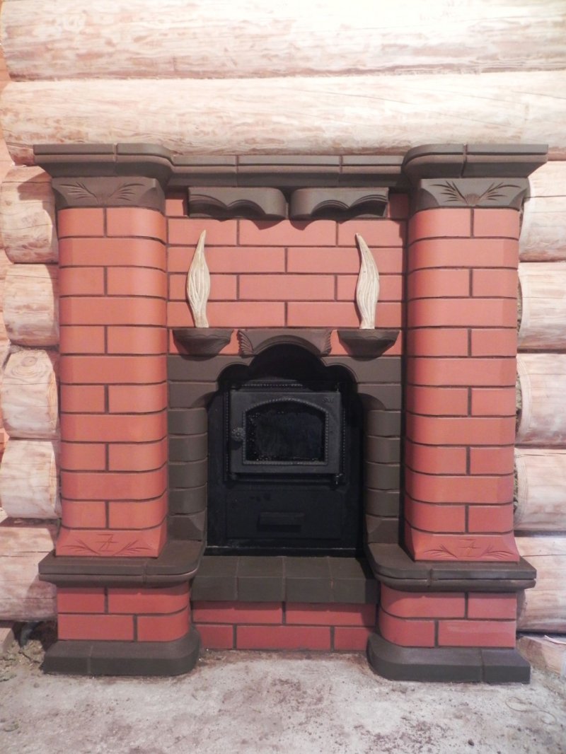 Hephaestus stove lining with brick