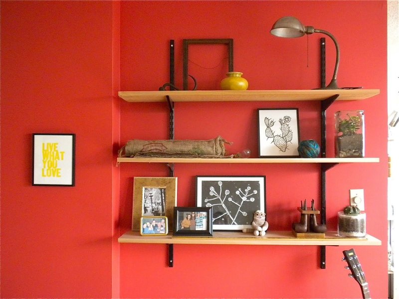 Shelves on the wall