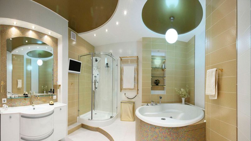 Beautiful interior of the bathroom