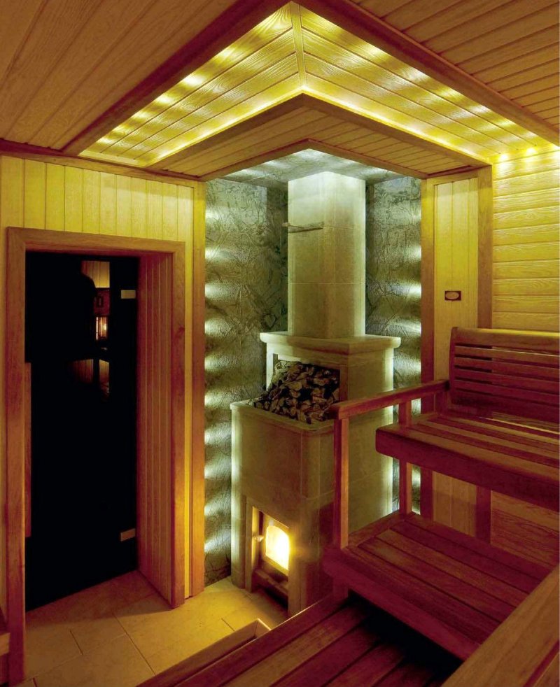 Lighting in the steam room