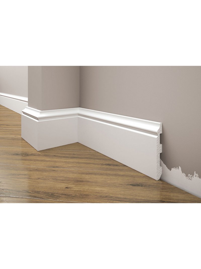 White skirting board is floor