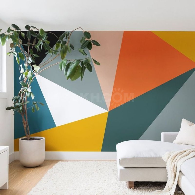 Geometric shapes on the wall