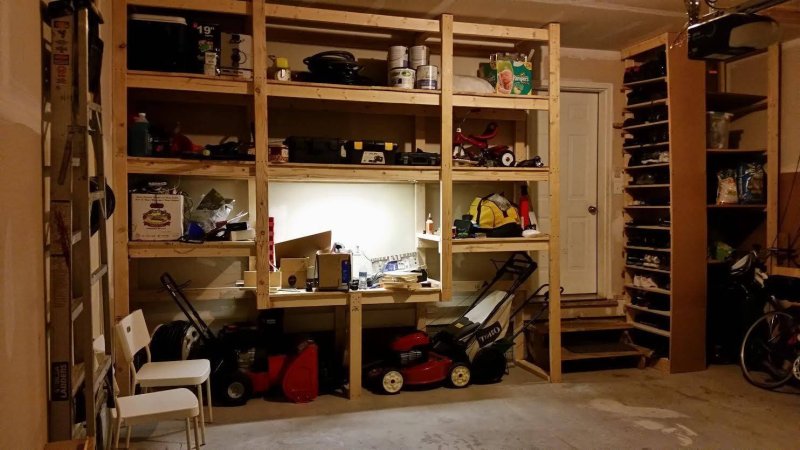 Shelving in the garage