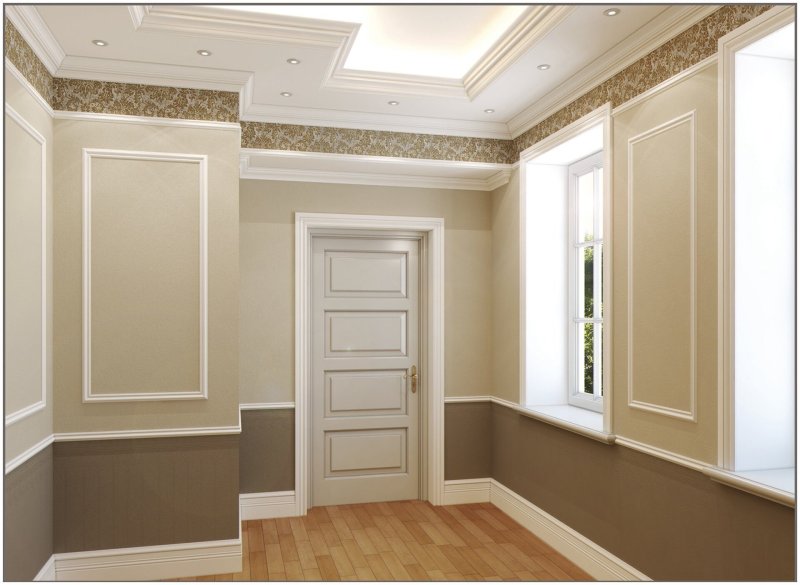 Wall decoration with moldings