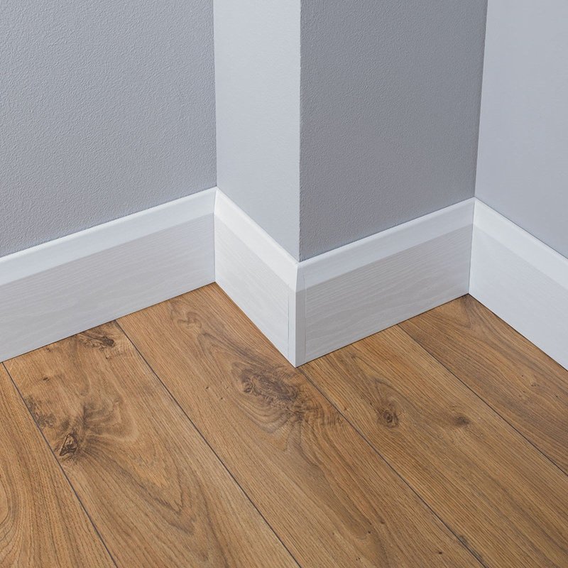 White skirting board is floor