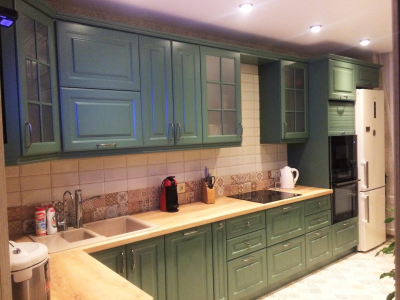 Kitchen Ikea Budin green