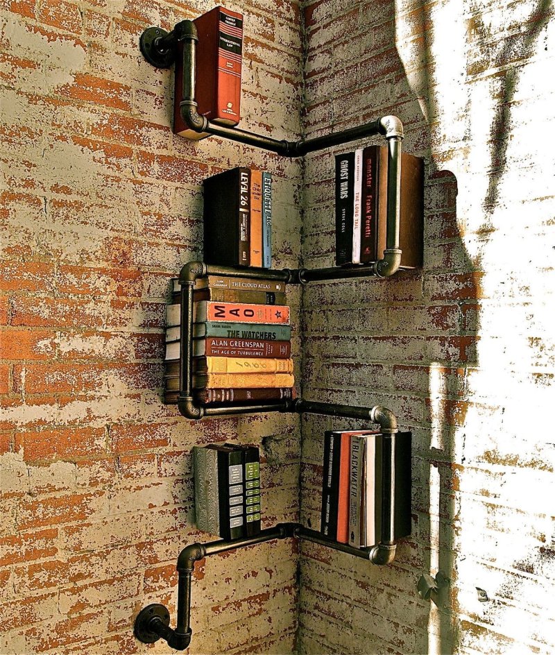 Book shelf in the style of loft