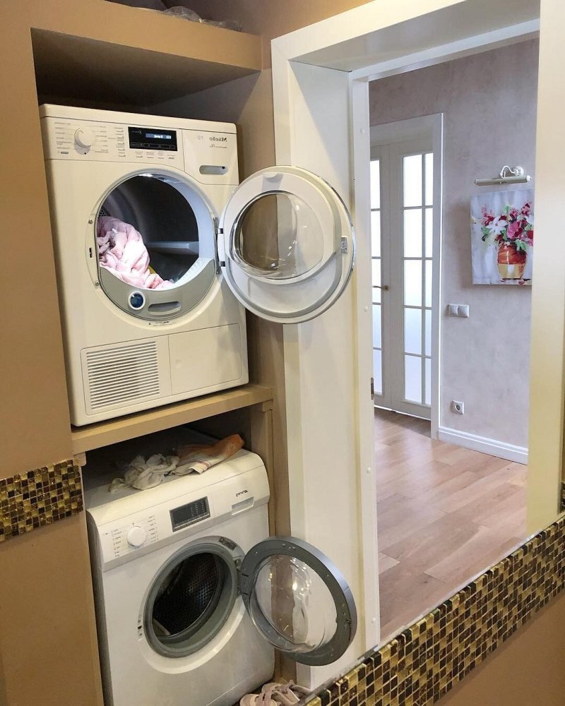 Washing machine in the closet