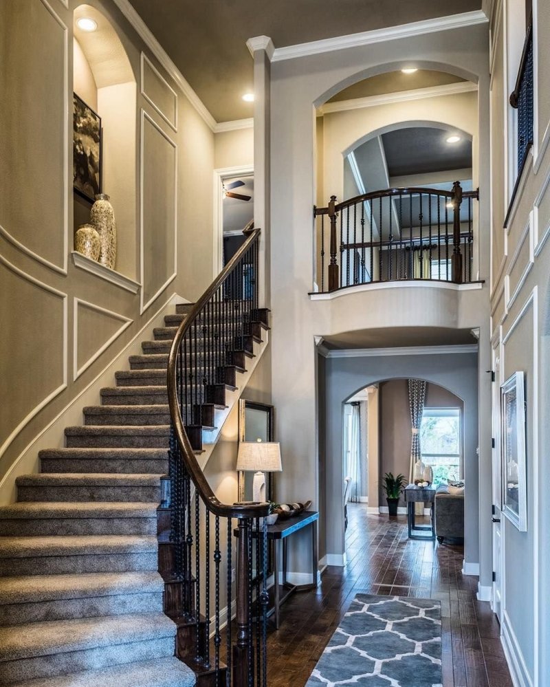 Staircase in the interior of a country house