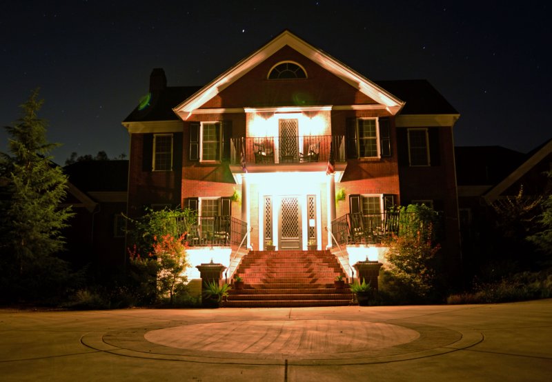 The backlight of the country house