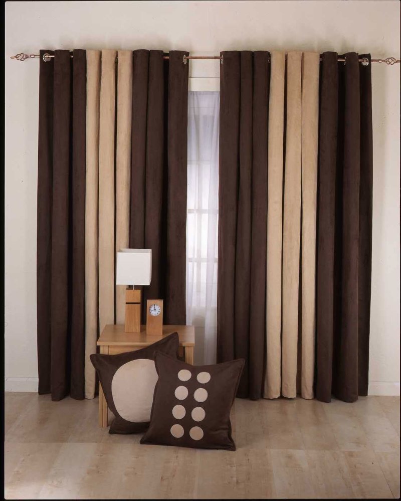 Brown curtains