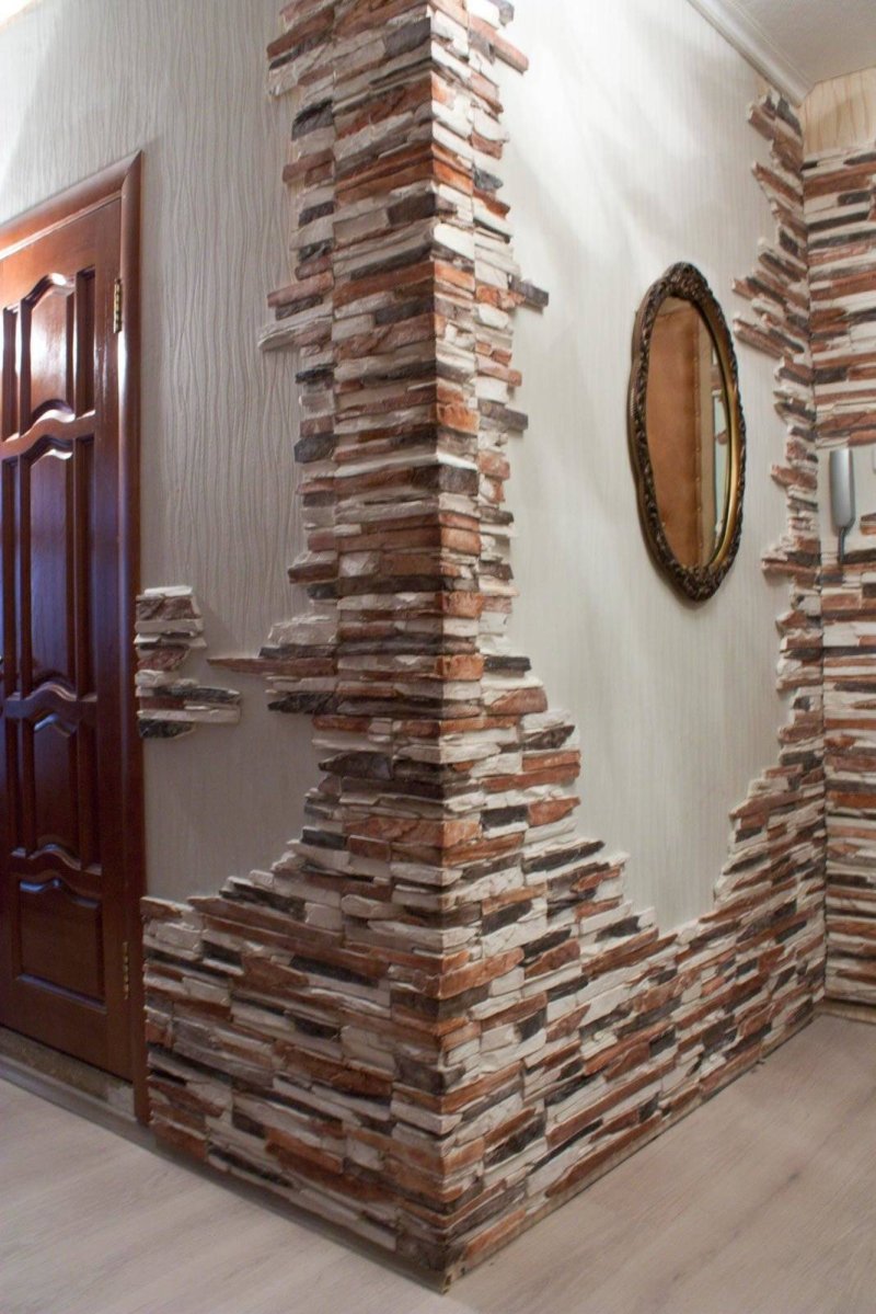 Wall decoration with decorative stone