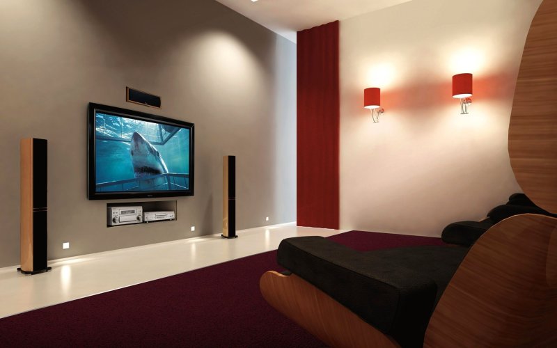 Wall design with TV