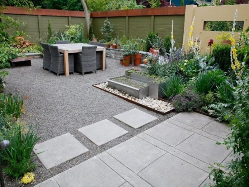 The landscape design of the yard