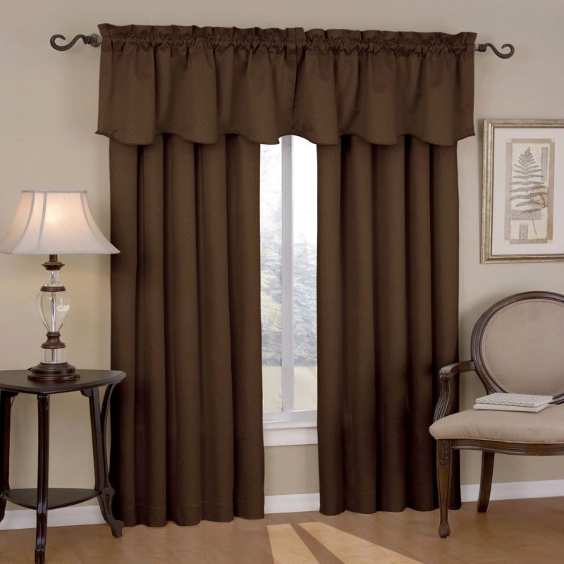 Brown curtains