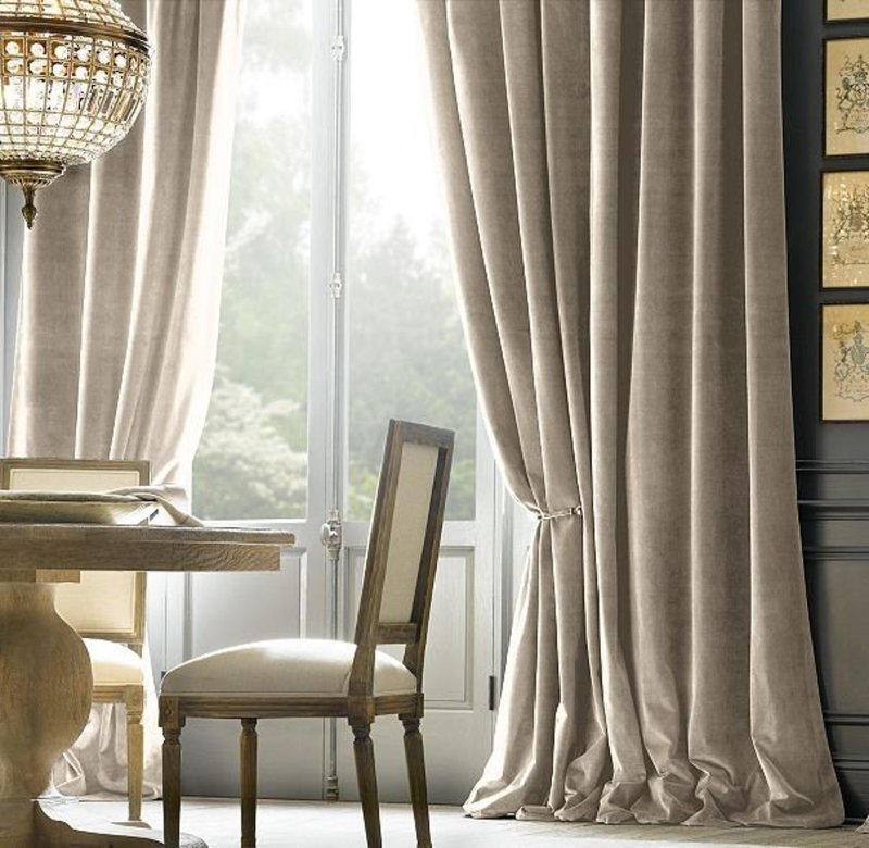 Beige curtains