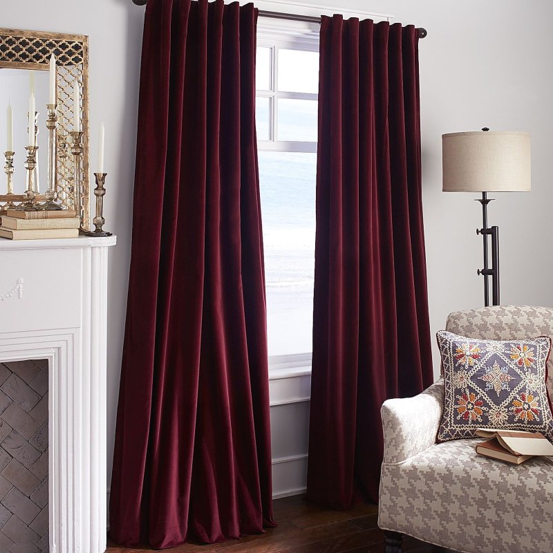 Burgundy curtains