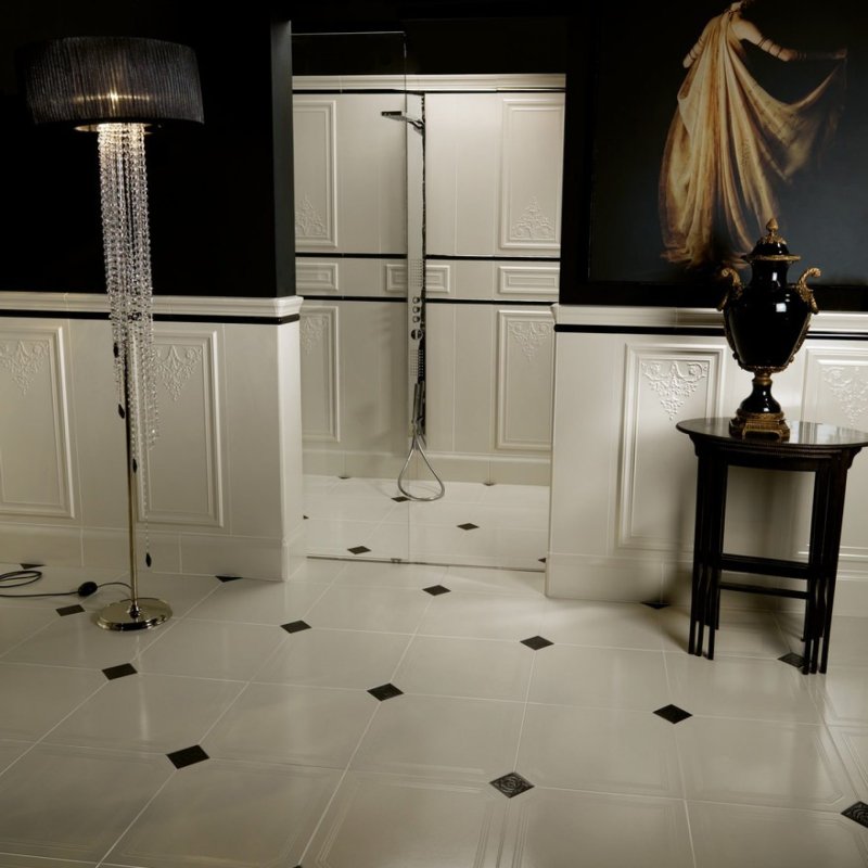 Black white tiles